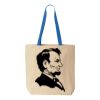 Natural Tote with Contrast-Color Handles Thumbnail