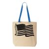 Natural Tote with Contrast-Color Handles Thumbnail
