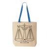 Natural Tote with Contrast-Color Handles Thumbnail