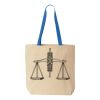 Natural Tote with Contrast-Color Handles Thumbnail