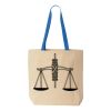 Natural Tote with Contrast-Color Handles Thumbnail