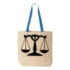 Natural Tote with Contrast-Color Handles Thumbnail