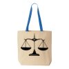 Natural Tote with Contrast-Color Handles Thumbnail
