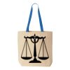 Natural Tote with Contrast-Color Handles Thumbnail