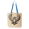 Natural Tote with Contrast-Color Handles Thumbnail
