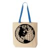 Natural Tote with Contrast-Color Handles Thumbnail