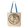 Natural Tote with Contrast-Color Handles Thumbnail