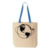 Natural Tote with Contrast-Color Handles Thumbnail