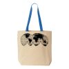 Natural Tote with Contrast-Color Handles Thumbnail
