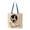 Natural Tote with Contrast-Color Handles Thumbnail