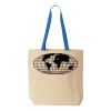 Natural Tote with Contrast-Color Handles Thumbnail