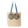 Natural Tote with Contrast-Color Handles Thumbnail
