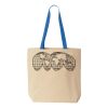 Natural Tote with Contrast-Color Handles Thumbnail