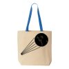 Natural Tote with Contrast-Color Handles Thumbnail