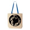 Natural Tote with Contrast-Color Handles Thumbnail