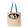 Natural Tote with Contrast-Color Handles Thumbnail