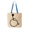 Natural Tote with Contrast-Color Handles Thumbnail