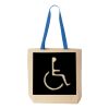 Natural Tote with Contrast-Color Handles Thumbnail