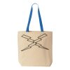 Natural Tote with Contrast-Color Handles Thumbnail