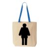 Natural Tote with Contrast-Color Handles Thumbnail