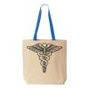 Natural Tote with Contrast-Color Handles Thumbnail