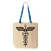 Natural Tote with Contrast-Color Handles Thumbnail