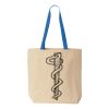Natural Tote with Contrast-Color Handles Thumbnail