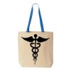 Natural Tote with Contrast-Color Handles Thumbnail