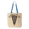 Natural Tote with Contrast-Color Handles Thumbnail