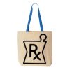 Natural Tote with Contrast-Color Handles Thumbnail
