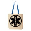 Natural Tote with Contrast-Color Handles Thumbnail