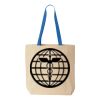Natural Tote with Contrast-Color Handles Thumbnail