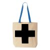 Natural Tote with Contrast-Color Handles Thumbnail