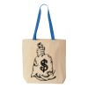 Natural Tote with Contrast-Color Handles Thumbnail