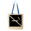 Natural Tote with Contrast-Color Handles Thumbnail
