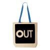 Natural Tote with Contrast-Color Handles Thumbnail