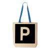 Natural Tote with Contrast-Color Handles Thumbnail