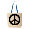 Natural Tote with Contrast-Color Handles Thumbnail
