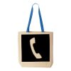 Natural Tote with Contrast-Color Handles Thumbnail