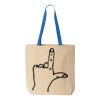 Natural Tote with Contrast-Color Handles Thumbnail