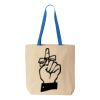 Natural Tote with Contrast-Color Handles Thumbnail