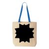 Natural Tote with Contrast-Color Handles Thumbnail