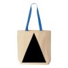 Natural Tote with Contrast-Color Handles Thumbnail