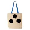 Natural Tote with Contrast-Color Handles Thumbnail