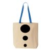 Natural Tote with Contrast-Color Handles Thumbnail