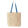 Natural Tote with Contrast-Color Handles Thumbnail