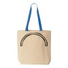 Natural Tote with Contrast-Color Handles Thumbnail