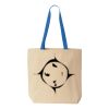 Natural Tote with Contrast-Color Handles Thumbnail