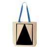 Natural Tote with Contrast-Color Handles Thumbnail