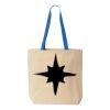 Natural Tote with Contrast-Color Handles Thumbnail